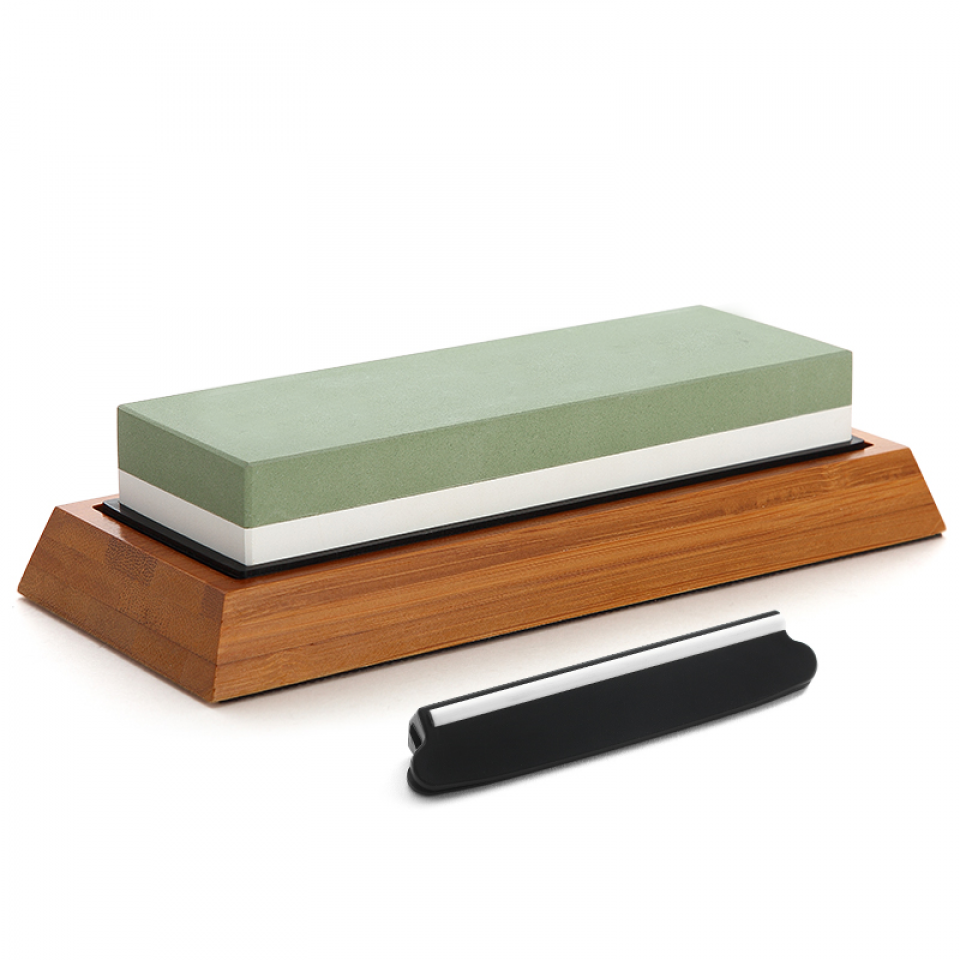 green whetstone with bamboo base JKC-WGB-9025